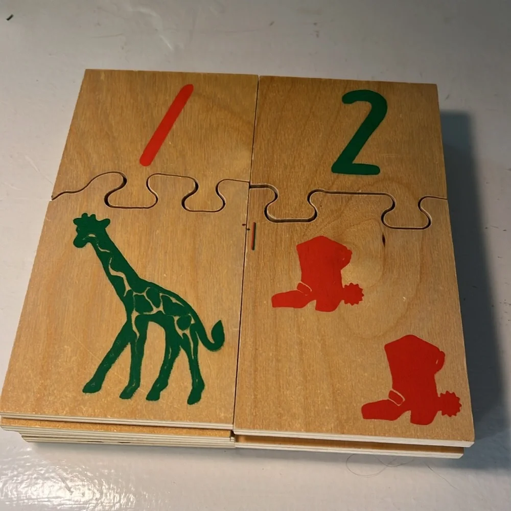 Cutest Handcrafted Wood Puzzle That Teaches Numbers
